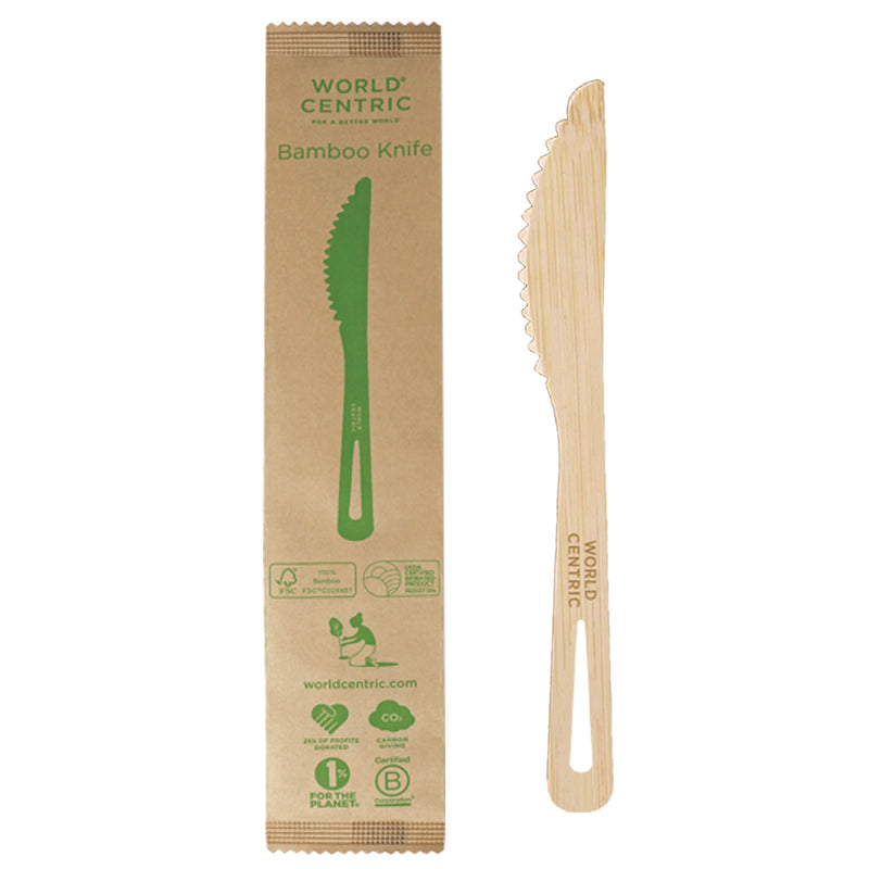 Bamboo Cutlery, Knife, Paper, Natural, 750/Carton (WORKNBBI) Case of 750