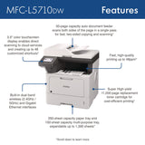 Brother MFC-L5710DW Business Monochrome Laser AIO Printer, Copy, Fax, Print, Scan (BRTMFCL5710DW) Each