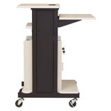 Oklahoma Sound® Premium Plus Presentation Cart with Storage Cabinet, 18 x 30 x 40.5, Ivory/Black (NPSPRC250) Each