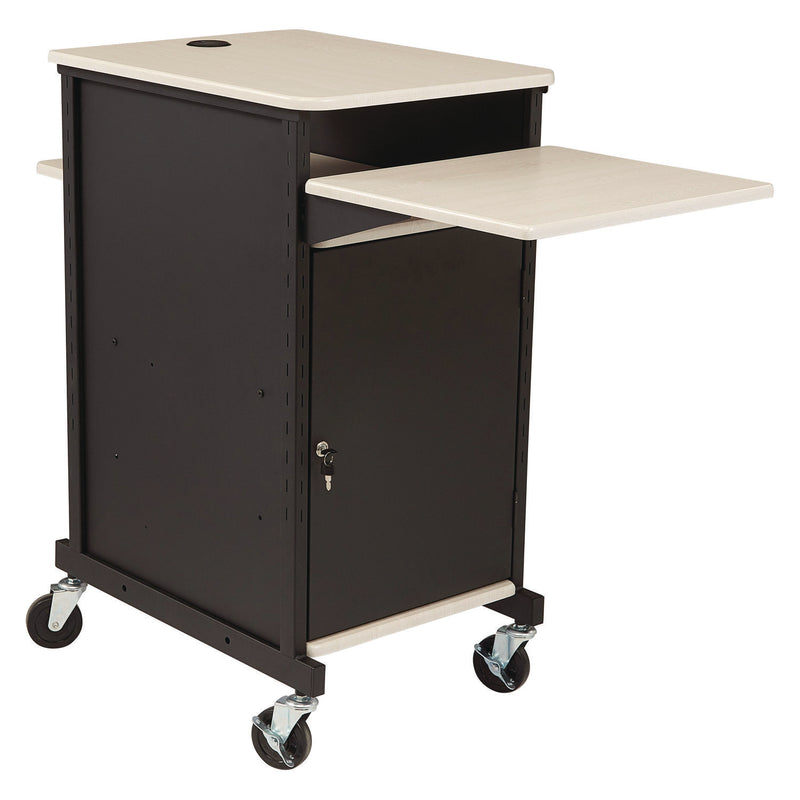 Oklahoma Sound® Jumbo Presentation Cart, 21 x 33 x 40, Ivory/Black (NPSPRC400) Each