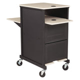 Oklahoma Sound® Jumbo Presentation Cart, 21 x 33 x 40, Ivory/Black (NPSPRC400) Each