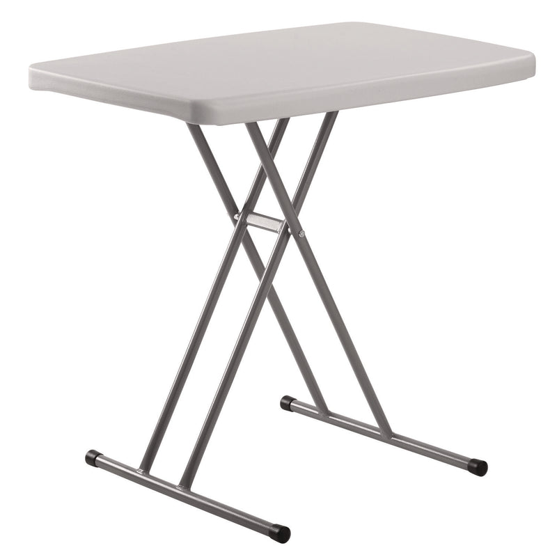 NPS® Height Adjustable Personal Folding Table, Rectangular, 20 x 30 x 27.87, Speckled Gray Top, Gray Base/Legs (NPSPT3020) Each