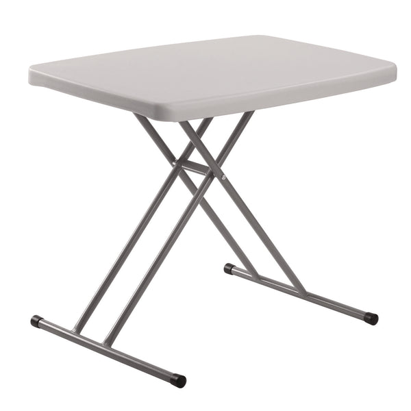 NPS® Height Adjustable Personal Folding Table, Rectangular, 20 x 30 x 27.87, Speckled Gray Top, Gray Base/Legs (NPSPT3020) Each