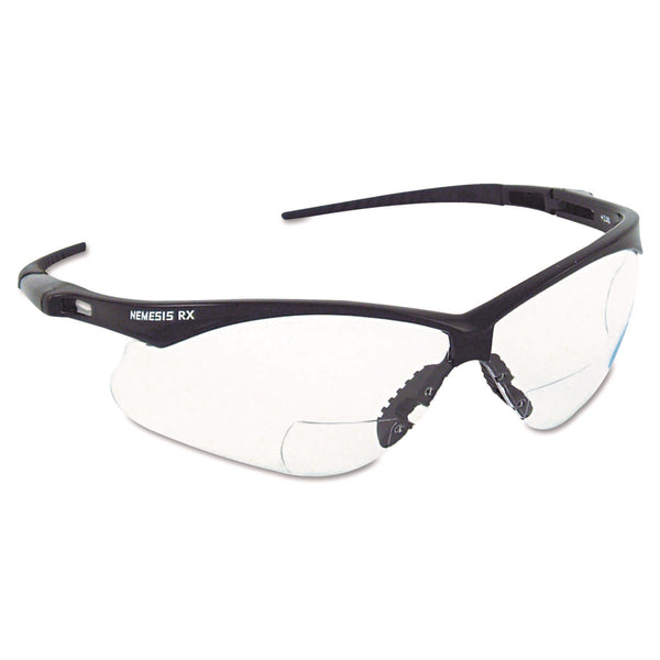 KleenGuard™ V60 Nemesis Rx Reader Safety Glasses, Black Frame, Smoke Lens, +2.0 Diopter Strength (ANS22518) Each