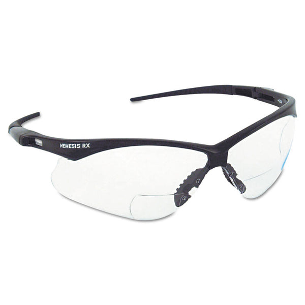 KleenGuard™ V60 Nemesis Rx Reader Safety Glasses, Black Frame, Smoke Lens, +2.0 Diopter Strength (KCC22518) Each