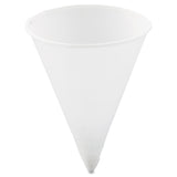 SOLO® Cone Water Cups, Cold, Paper, 4 oz, Rolled Rim, White, 200/Bag, 25 Bags/Carton (SCC4R2050) Case of 5000