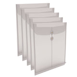 TRU RED™ Poly String and Button Storage Envelope, Letter Size, Clear, 5/Pack (TUD599608) Pack of 5