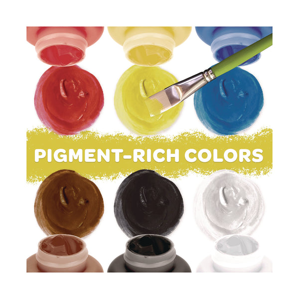 Crayola Acrylic Paint Set, Six Assorted Classic Colors, 2 oz Bottles, 6/Box (CYO1388272) Box of 6
