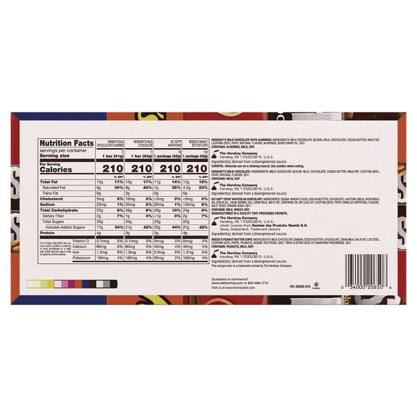 Hershey®'s Full Size Chocolate Candy Bar Variety Pack, Assorted, 1.5 oz Bars, 30 Bars (HRS20650) Each
