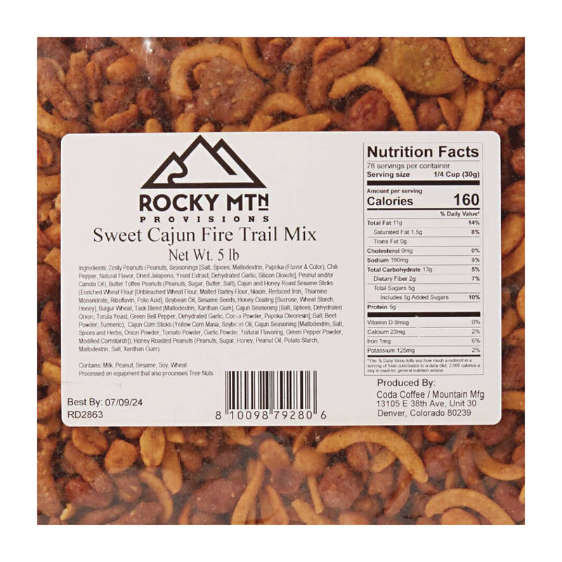 Mountain Manufacturing™ Sweet Cajun Fire Roasted Trail Mix, 80 oz Bag, 4/Carton (MMGCDA79280) Case of 4