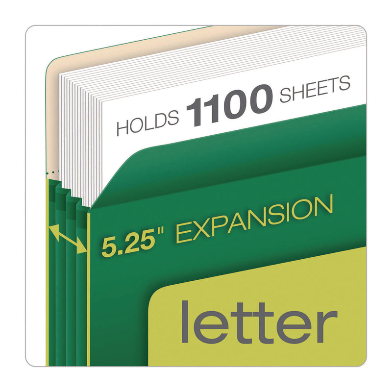 Pendaflex Reinforced File Pocket, 5.25" Expansion, Letter Size, Green, 10/Box (PFX1534GGRE10) Each