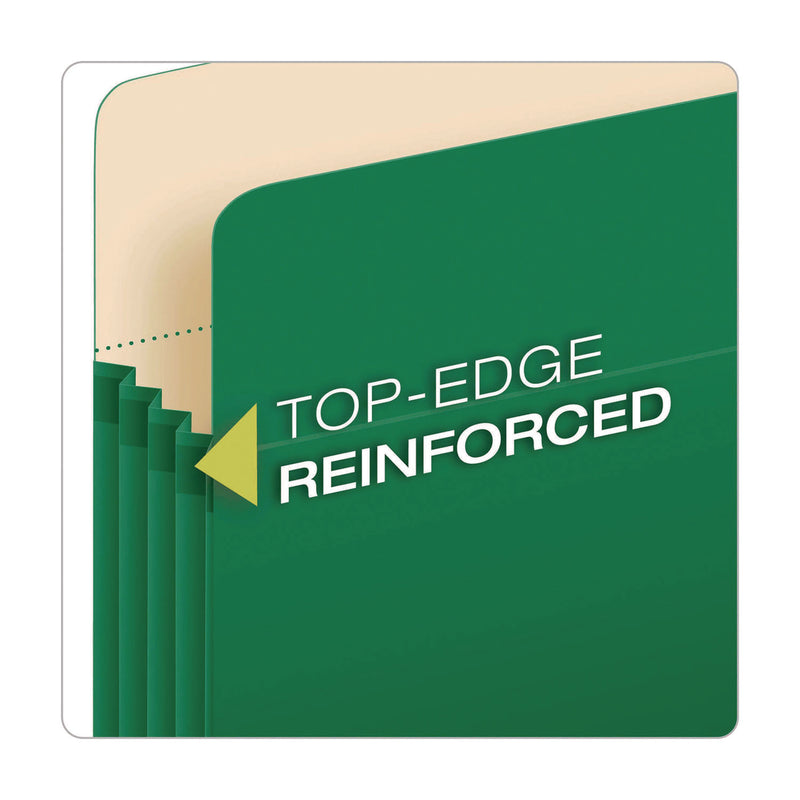 Pendaflex Reinforced File Pocket, 5.25" Expansion, Letter Size, Green, 10/Box (PFX1534GGRE10) Each