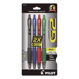 Pilot® G2 Premium Gel Pen, Retractable, Bold 1 mm, Assorted Ink and Barrel Colors, 4/Pack (PIL31255) Pack of 4