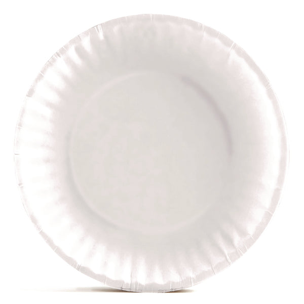 Perk™ Economy Paper Plates, 6" dia, White, 250/Pack, 4 Packs/Carton (PRK519418) Case of 1000