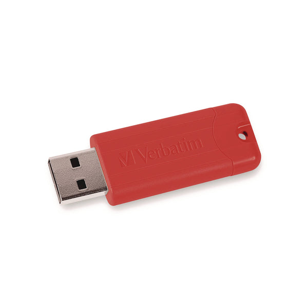 Verbatim® PinStripe USB 3.2 Flash Drive, 32 GB, Blue/Red, 2/Pack (VER70056) Each