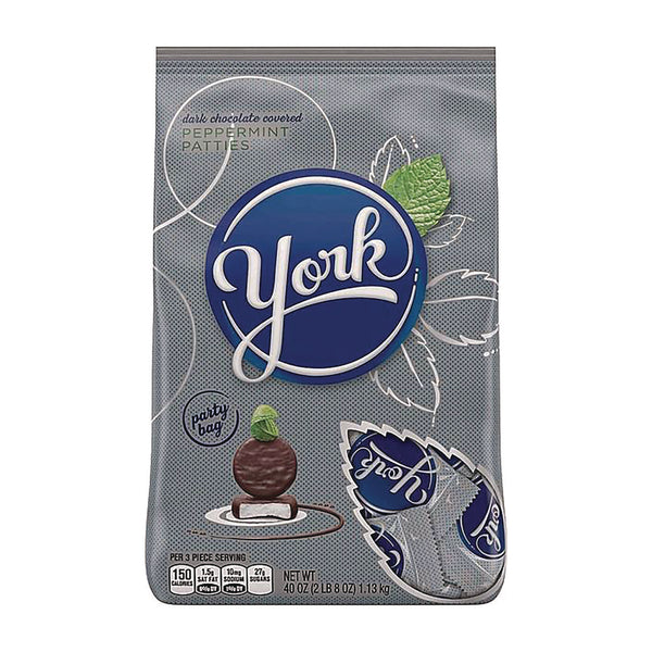 York® Peppermint Patties, Peppermint/Dark Chocolate Minatures, 35.2 oz Bag (YOR05811) Each