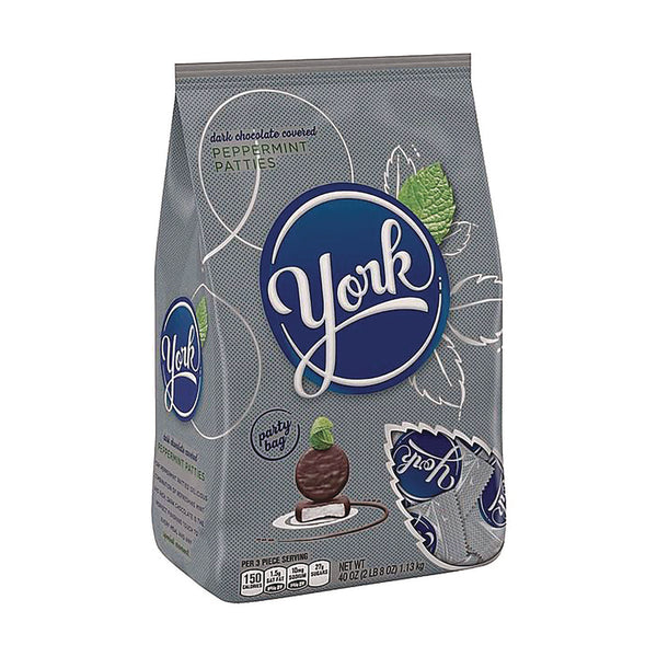 York® Peppermint Patties, Peppermint/Dark Chocolate Minatures, 35.2 oz Bag (YOR05811) Each