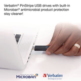 Verbatim® PinStripe USB 3.2 Flash Drive, 32 GB, Black (VER49317) Each