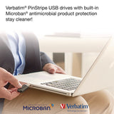 Verbatim® PinStripe USB 2.0 Flash Drive, 16 GB, Blue/Green, 2/Pack (VER99149) Each