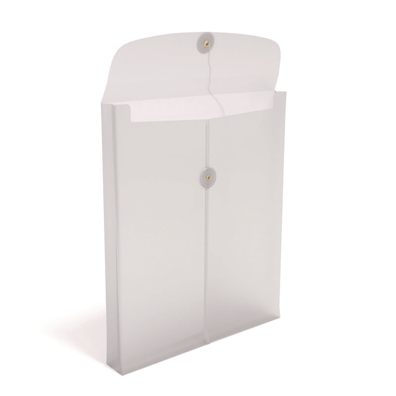 TRU RED™ Poly String and Button Storage Envelope, Letter Size, Clear, 5/Pack (TUD599608) Pack of 5