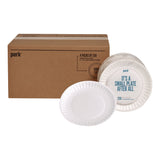 Perk™ Economy Paper Plates, 6" dia, White, 250/Pack, 4 Packs/Carton (PRK519418) Case of 1000