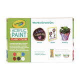 Crayola Acrylic Paint Set, Six Assorted Classic Colors, 2 oz Bottles, 6/Box (CYO1388272) Box of 6