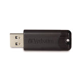 Verbatim® PinStripe USB 3.2 Flash Drive, 32 GB, Black (VER49317) Each