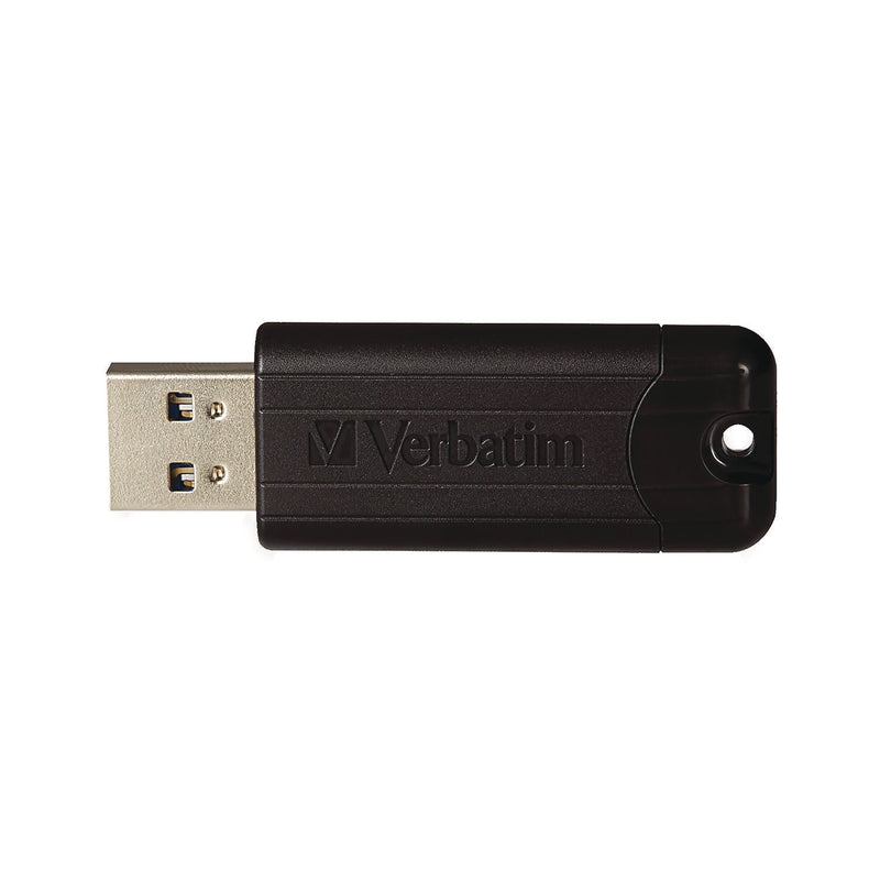 Verbatim® PinStripe USB 3.2 Flash Drive, 256 GB, Black (VER49320) Each