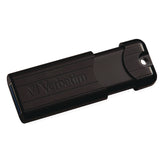 Verbatim® PinStripe USB 3.2 Flash Drive, 256 GB, Black (VER49320) Each