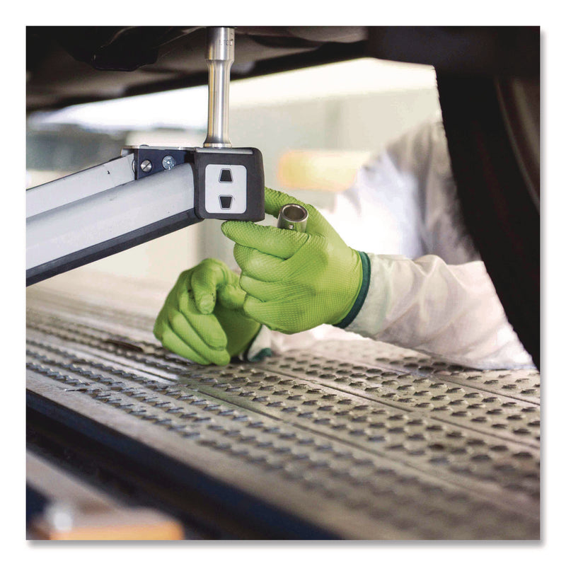 GloveWorks® by AMMEX® Heavy-Duty Industrial Nitrile Gloves, Powder-Free, 8 mil, 2X-Large, Green, 100 Gloves/Box, 10 Boxes/Carton (AXCGWGN49100CT) Case of 1000