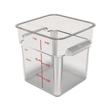 Carlisle Squares Polycarbonate Food Storage Container, 8 qt, 8.75 x 8.75 x 9, Clear, Plastic (CFS1195307) Each