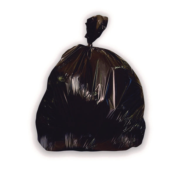 Heritage Linear Low-Density Can Liners, 60 gal, 2.5 mil, 38" x 58", Black, Flat Pack, 50/Carton (HER402709) Case of 50