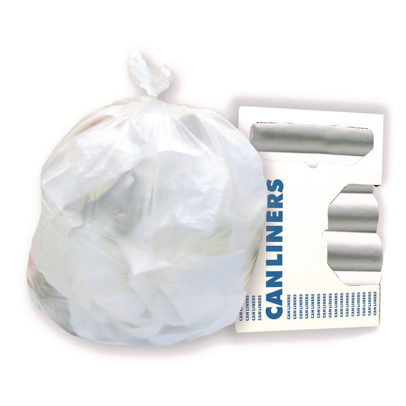 Heritage AccuFit Linear Low-Density Can Liners, 55 gal, 0.9 mil, 40" x 53", Clear, Roll, 100/Carton (HER757796) Case of 100