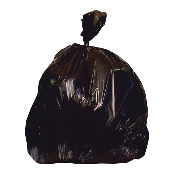 Heritage Linear Low-Density Can Liners, 56 gal, 1.5 mil, 51" x 48", Black, Flat Pack, 100/Carton (HER2597592) Case of 100