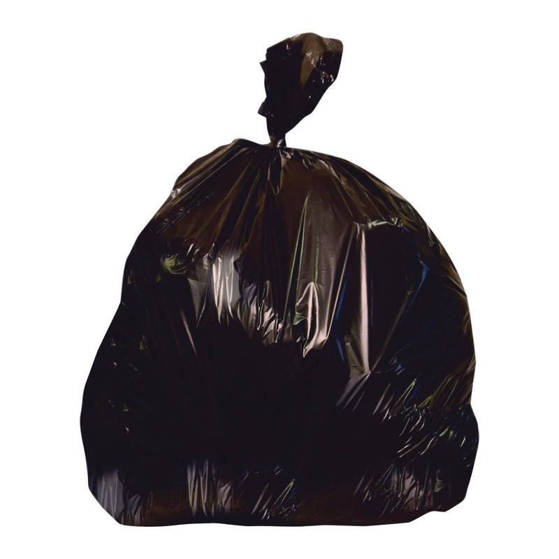 Heritage Linear Low-Density Can Liners, 56 gal, 1.5 mil, 51" x 48", Black, Flat Pack, 100/Carton (HER2597592) Case of 100