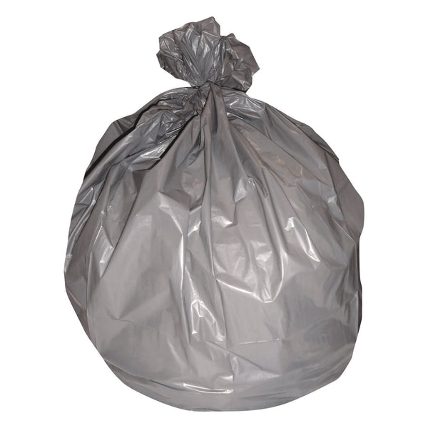 Heritage Linear Low-Density Can Liners, 45 gal, 1.1 mil, 40" x 46", Gray, Flat Pack, 125/Carton (HER2597604) Case of 125