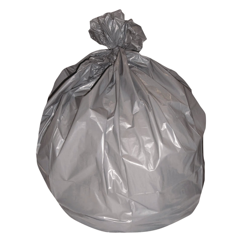 Heritage Linear Low-Density Can Liners, 45 gal, 1.1 mil, 40" x 46", Gray, Flat Pack, 125/Carton (HER2597604) Case of 125