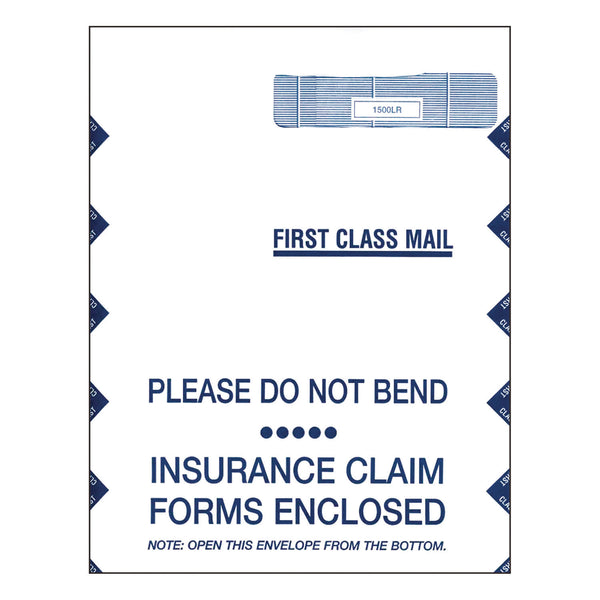 ComplyRight® Jumbo CMS-1500 Health Insurance Form Envelopes for 50 Forms, Square Flap, Self-Adhesive Closure, 9 x 12.5, White, 100/Pack (TFP742810) Each