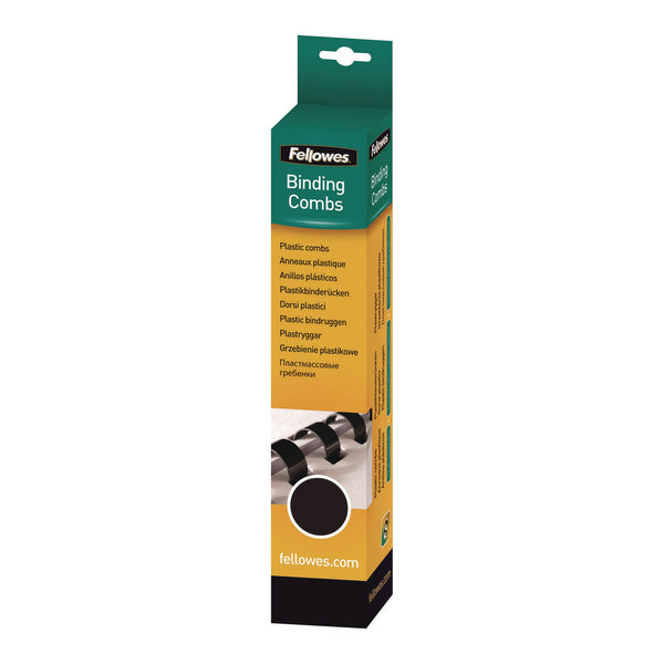 Fellowes® Plastic Comb Bindings, 1/4" Diameter, 20 Sheet Capacity, Navy, 100/Pack (FEL52502) Pack of 100