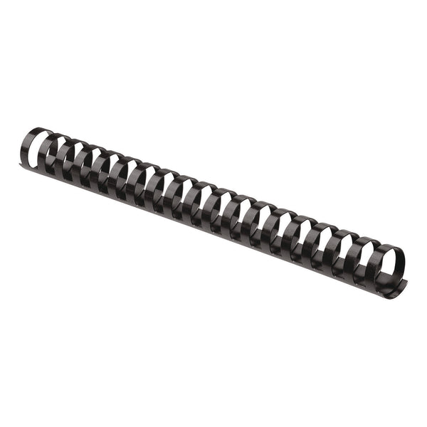 Fellowes® Plastic Comb Bindings, 1" Diameter, 200 Sheet Capacity, Black, 50/Pack (FEL52328) Pack of 50