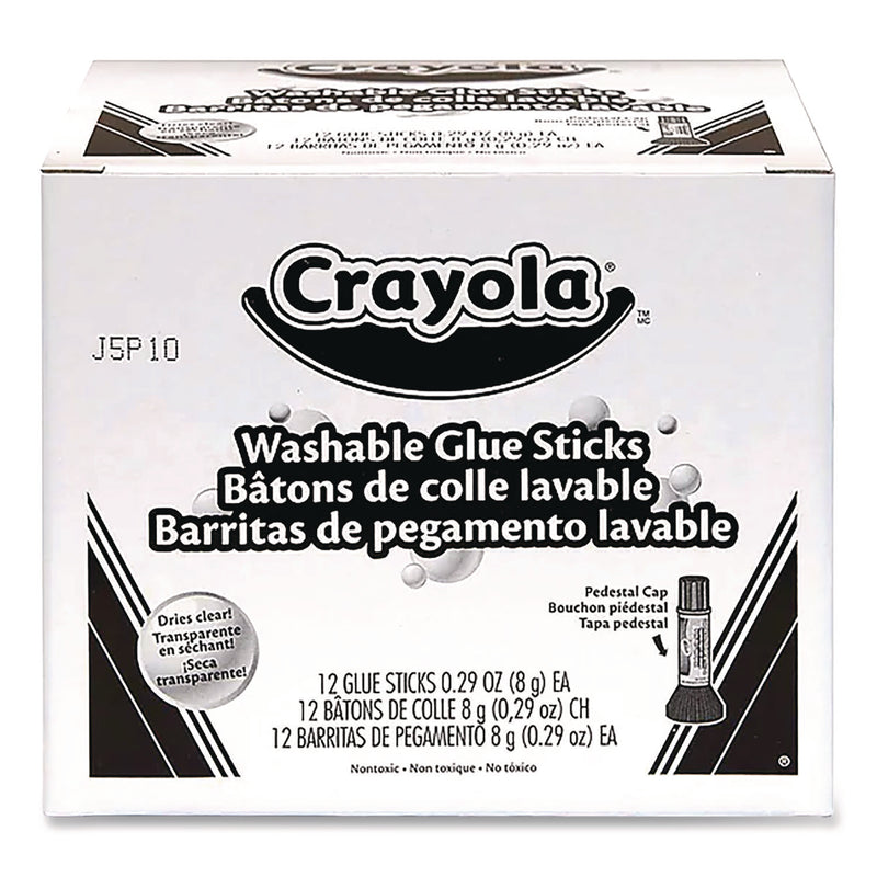 Crayola Washable Glue Sticks, 0.29 oz, Dries Clear (CYO424874) Each