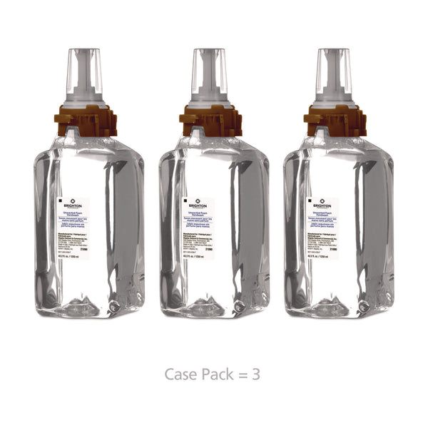 Brighton Professional™ ADX Foaming Hand Soap Refills, 1,250 mL, Unscented, 3/Carton (GOJ370134) Case of 3
