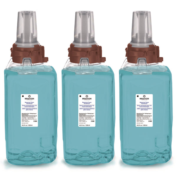 Brighton Professional™ ADX Foaming Hand Soap Refills, Botanical Scent, 1,250 mL, 3/Carton (GOJ370137) Case of 3