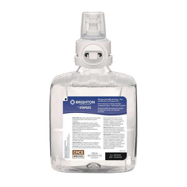 Brighton Professional™ BP8 Hand Soap Refills, Dye Free/Fragrance Free, 1,200 mL, 2/Carton (GOJ2797986) Case of 2