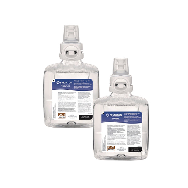Brighton Professional™ BP8 Hand Soap Refills, Dye Free/Fragrance Free, 1,200 mL, 2/Carton (GOJ2797986) Case of 2