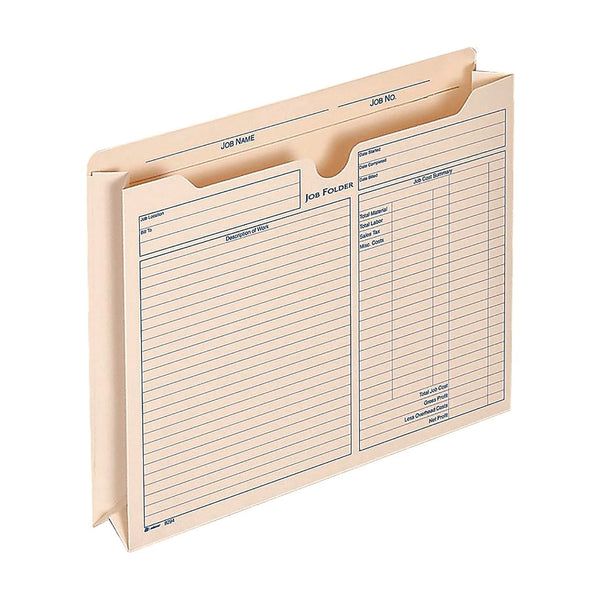 Adams Business Forms Pre-Printed Heavy-Duty Reinforced File Pocket, 2" Expansion, Letter Size, Manila, 15/Pack (ABF9294E) Pack of 15