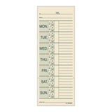 Adams Business Forms Time Cards for Pyramid 1000 Time Clock, Two Sides, 3.38" x 9", 200/Pack (ABF9791200) Pack of 200