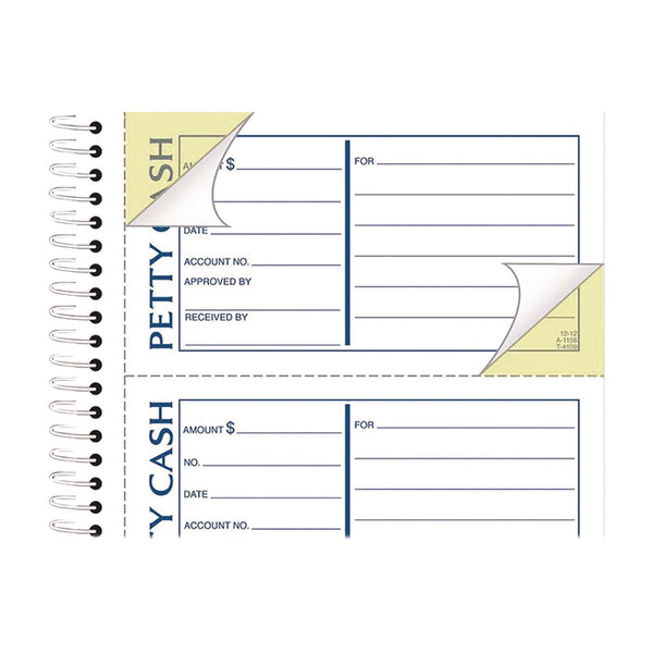 Adams Business Forms Petty Cash Receipt Book, Two-Part Carbonless, 5 x 2.75, 4 Forms/Sheet, 200 Forms Total (ABFSC1156) Each