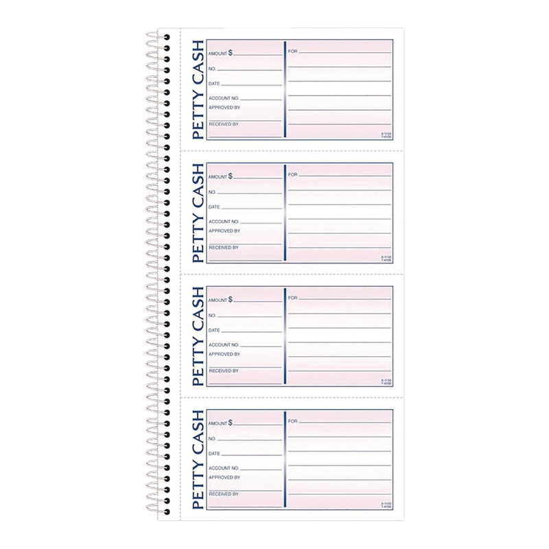 Adams Business Forms Petty Cash Receipt Book, Two-Part Carbonless, 5 x 2.75, 4 Forms/Sheet, 200 Forms Total (ABFSC1156) Each