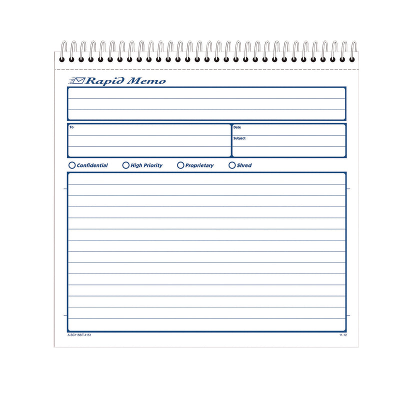 Adams® Rapid Memo Pad, Two-Part Carbonless, 8.5 x 7.75, 50 Forms Total (ABFSC1158) Each
